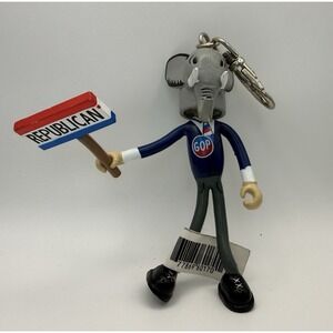 Kid Galaxy Bendos Posable GOP Republican Political Figure Key Chain RARE!
